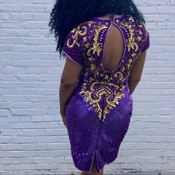 Vintage Sequin Cutout Dress - Picture 5 of 5